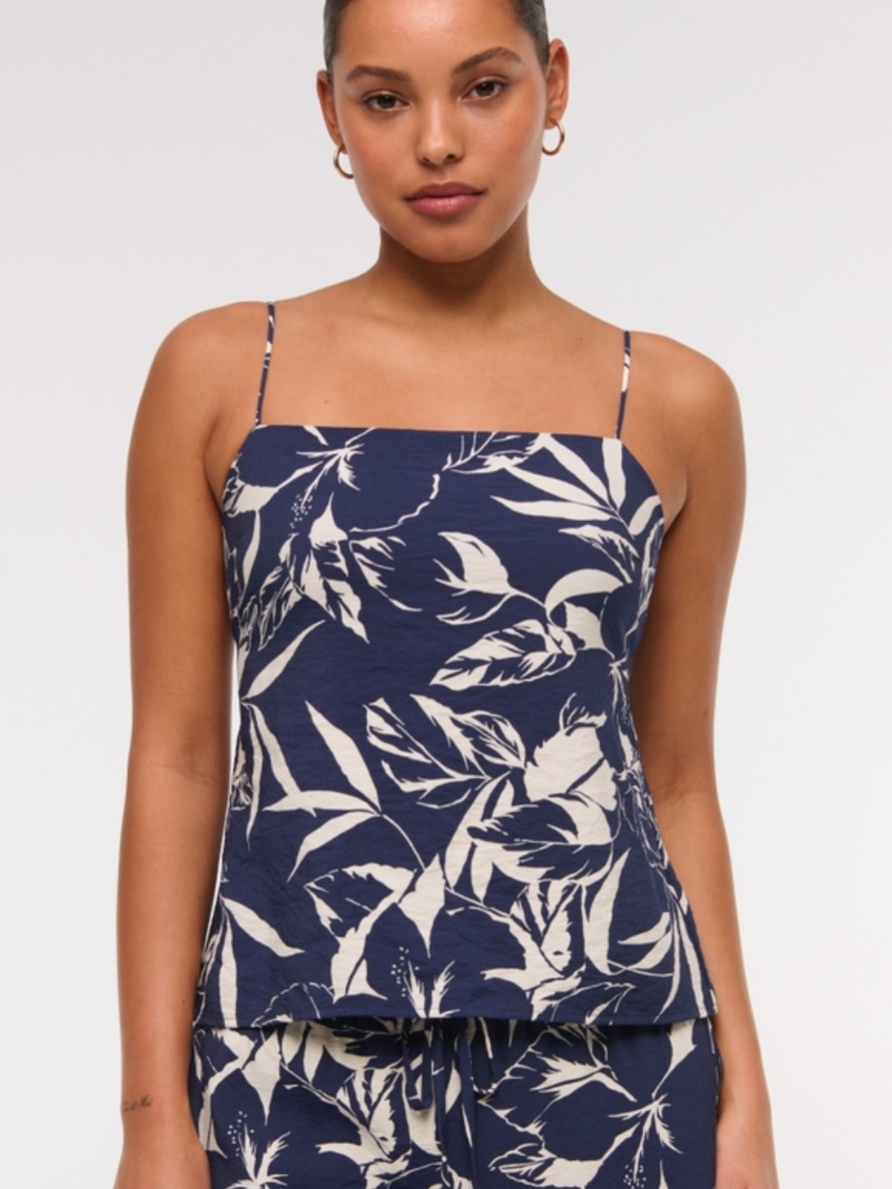 Abercrombie satin scarf cami